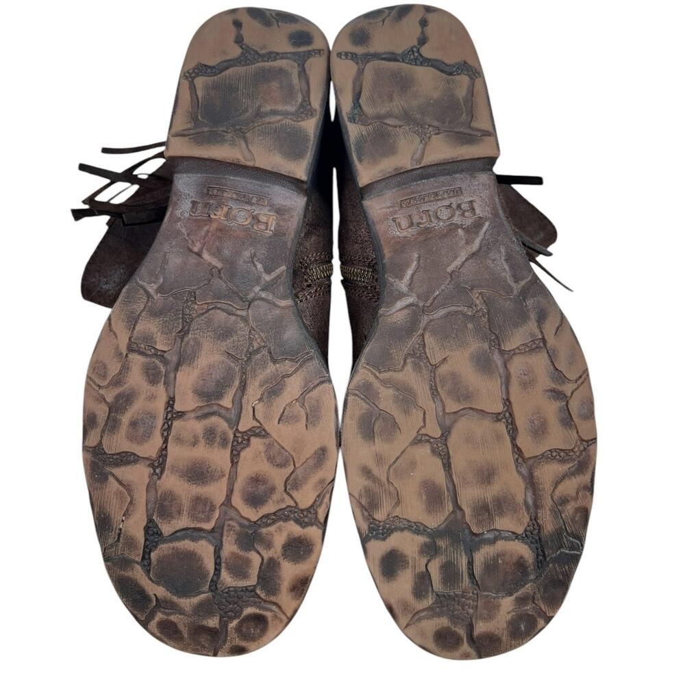 Born Women’s Cross Brown Distressed Fringe Ankle Boot Size US 9 - Picture 9 of 10